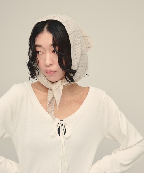 eL(エル)の「【eL】14G Curl Code Pullover/1070191(ニット/セーター・レディース・ブラック/オフホワイト・FREE)」の19枚目の写真