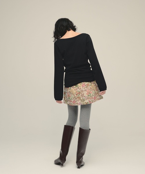 eL(エル)の「【eL】14G Curl Code Pullover/1070191(ニット/セーター・レディース・ブラック/オフホワイト・FREE)」の13枚目の写真