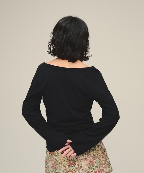 eL(エル)の「【eL】14G Curl Code Pullover/1070191(ニット/セーター・レディース・ブラック/オフホワイト・FREE)」の14枚目の写真