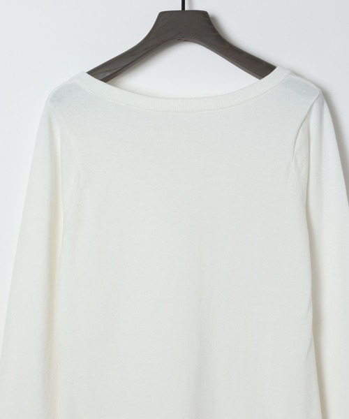 eL(エル)の「【eL】14G Curl Code Pullover/1070191(ニット/セーター・レディース・ブラック/オフホワイト・FREE)」の8枚目の写真