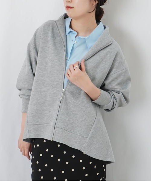 LUCA/LADY LUCK LUCA(ルカ/レディラックルカ)の「LC/LLL ダンボールペプラム長袖ブルゾン(ブルゾン・レディース・ブラウン/グレー・FREE)」の1枚目の写真
