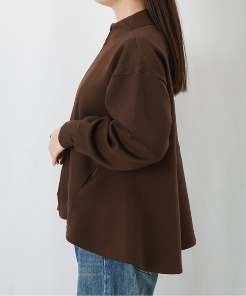 LUCA/LADY LUCK LUCA(ルカ/レディラックルカ)の「LC/LLL ダンボールペプラム長袖ブルゾン(ブルゾン・レディース・ブラウン/グレー・FREE)」の9枚目の写真