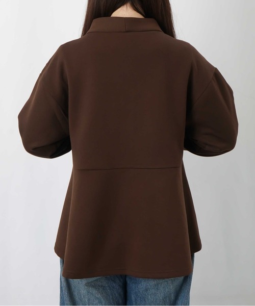LUCA/LADY LUCK LUCA(ルカ/レディラックルカ)の「LC/LLL ダンボールペプラム長袖ブルゾン(ブルゾン・レディース・ブラウン/グレー・FREE)」の10枚目の写真