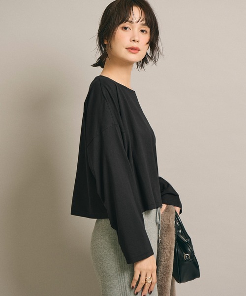 coca(coca)(コカ)の「ワイドスリーブクロップドロンT【西山茉希様着用】(Tシャツ/カットソー・レディース・ブラック/ホワイト・M/L)」の10枚目の写真