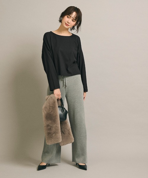 coca(coca)(コカ)の「ワイドスリーブクロップドロンT【西山茉希様着用】(Tシャツ/カットソー・レディース・ブラック/ホワイト・M/L)」の13枚目の写真