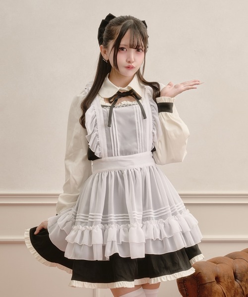 Pal elfy(パルエルフィー)の「ドーリーフリルドッキングワンピース(ワンピース・レディース・ピンク/グレー/ブラック・フリー)」の15枚目の写真