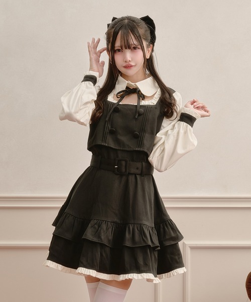 Pal elfy(パルエルフィー)の「ドーリーフリルドッキングワンピース(ワンピース・レディース・ピンク/グレー/ブラック・フリー)」の6枚目の写真