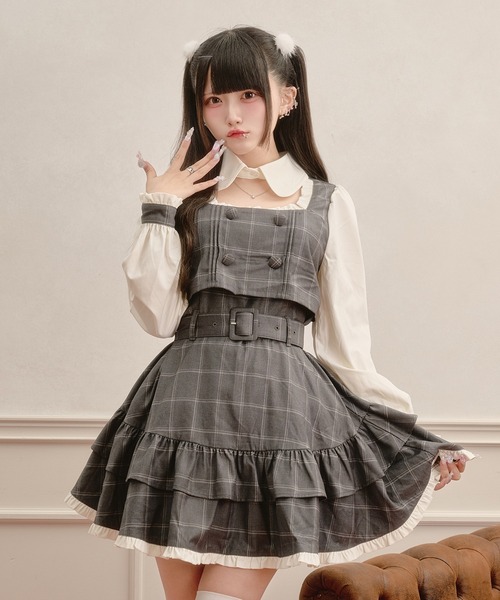 Pal elfy(パルエルフィー)の「ドーリーフリルドッキングワンピース(ワンピース・レディース・ピンク/グレー/ブラック・フリー)」の20枚目の写真