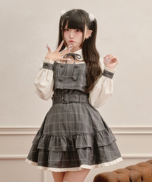 Pal elfy(パルエルフィー)の「ドーリーフリルドッキングワンピース(ワンピース・レディース・ピンク/グレー/ブラック・フリー)」の22枚目の写真