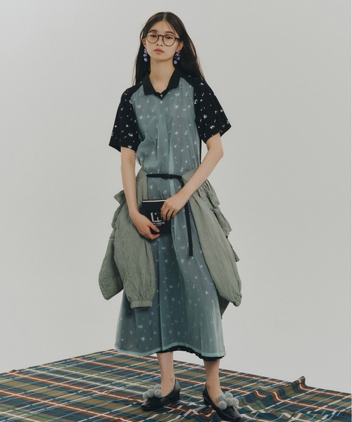 NON TOKYO(ノントーキョー)の「THERMAL FLOWER ONE-PIECE(ワンピース・レディース・アイボリー/ブラック・2/1)」の1枚目の写真