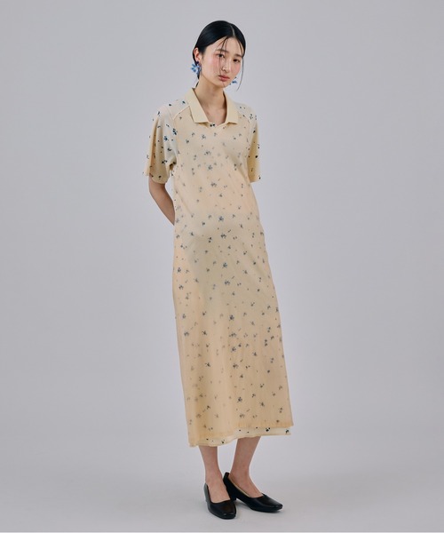 NON TOKYO(ノントーキョー)の「THERMAL FLOWER ONE-PIECE(ワンピース・レディース・アイボリー/ブラック・2/1)」の4枚目の写真
