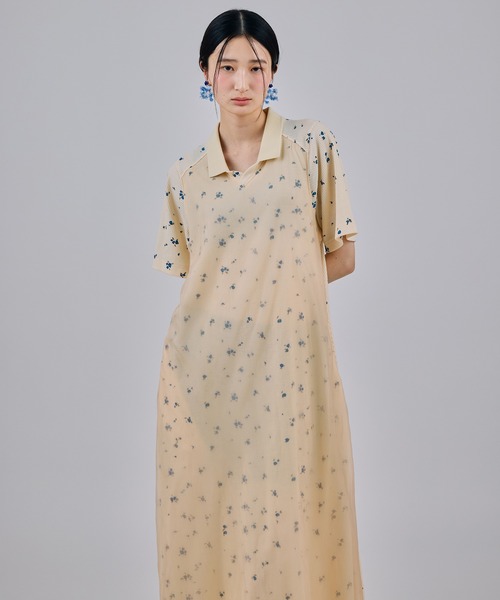 NON TOKYO(ノントーキョー)の「THERMAL FLOWER ONE-PIECE(ワンピース・レディース・アイボリー/ブラック・2/1)」の6枚目の写真