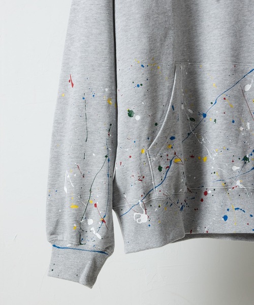 NUMBER (N)INE（ナンバーナイン）の「HAND PAINTED FIRM COTTON LIGHT SHORT PILE PULLOVER SWEAT HOODIE / ハンドペイント ファーム コットン ライト ミニ裏毛 ワンポイント ロゴプリント スウェット プルオーバー パーカー（パーカー・メンズ・グレー/ブラック/グレー系その他2/ブラック系その他2・L/M/XL）」の21枚目の写真