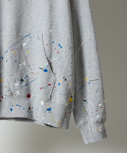 NUMBER (N)INE（ナンバーナイン）の「HAND PAINTED FIRM COTTON LIGHT SHORT PILE PULLOVER SWEAT HOODIE / ハンドペイント ファーム コットン ライト ミニ裏毛 ワンポイント ロゴプリント スウェット プルオーバー パーカー（パーカー・メンズ・グレー/ブラック/グレー系その他2/ブラック系その他2・L/M/XL）」の22枚目の写真