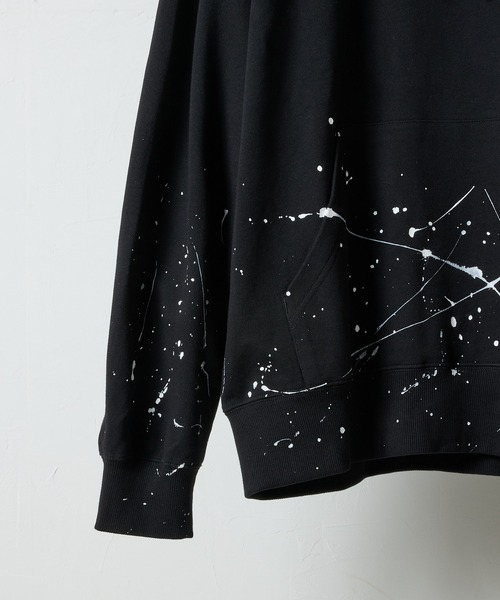 NUMBER (N)INE（ナンバーナイン）の「HAND PAINTED FIRM COTTON LIGHT SHORT PILE PULLOVER SWEAT HOODIE / ハンドペイント ファーム コットン ライト ミニ裏毛 ワンポイント ロゴプリント スウェット プルオーバー パーカー（パーカー・メンズ・グレー/ブラック/グレー系その他2/ブラック系その他2・L/M/XL）」の15枚目の写真