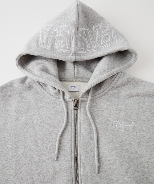 RVCA（ルーカ）の「【WEB限定】[RVCA/ルーカ] TOP ARCH フードロゴ刺繍 ジップパーカー（パーカー・レディース・オレンジ/ブラック/グレー・S/M）」の4枚目の写真