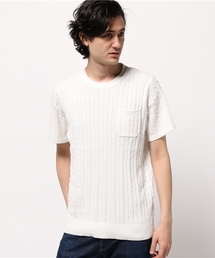 B:MING by BEAMS | ビーミング by ビームス / ケーブルポケットクルー半袖ニット(ニット/セーター)