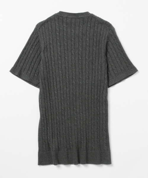 B:MING by BEAMS(ビーミングバイビームス)の「ビーミング by ビームス / ケーブルポケットクルー半袖ニット(ニット/セーター・メンズ・チャコールグレー/ベージュ/ネイビー/オフホワイト・MEDIUM/SMALL/X-LARGE/LARGE)」の22枚目の写真