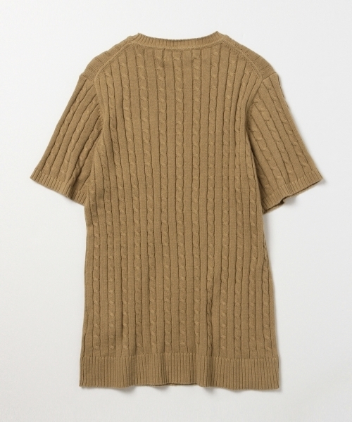 B:MING by BEAMS(ビーミングバイビームス)の「ビーミング by ビームス / ケーブルポケットクルー半袖ニット(ニット/セーター・メンズ・チャコールグレー/ベージュ/ネイビー/オフホワイト・MEDIUM/SMALL/X-LARGE/LARGE)」の15枚目の写真