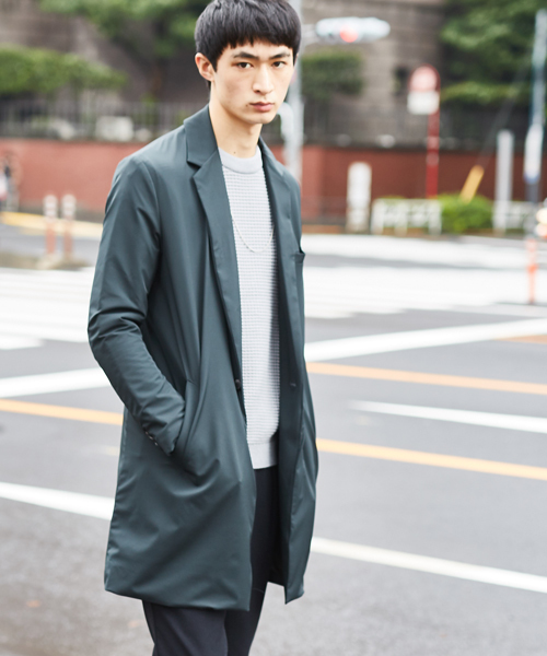 STUDIOUS（ステュディオス）の「【WEB限定 】STUDIOUS パウダータッチチェスターコート（チェスターコート・メンズ・ブラック/グリーン/ネイビー・3/2/1）」の2枚目の写真