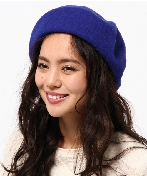 mystic（ミスティック）の「パイピングベレー（ハンチング/ベレー帽・レディース・ブラック/ブルー/グレー/オフホワイト・ﾌﾘ-）」の4枚目の写真