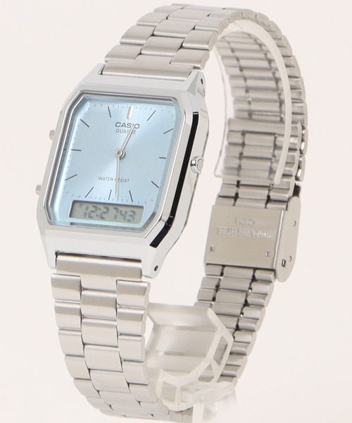 CASIO（カシオ）の「CASIO カシオ / アナログ デジタルウォッチ メタルバンド 日常生活防水 クォーツ //// AQ-230A-1D AQ-230A-7D（デジタル腕時計・レディース・シルバー×ブラック/シルバー/シルバー系その他2/シルバー×ブルー/シルバー系その他/シルバー系その他3/シルバー×ゴールド/シルバー系その他4・FREE）」の21枚目の写真