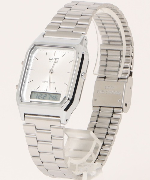 CASIO（カシオ）の「CASIO カシオ / アナログ デジタルウォッチ メタルバンド 日常生活防水 クォーツ //// AQ-230A-1D AQ-230A-7D（デジタル腕時計・レディース・シルバー×ブラック/シルバー/シルバー系その他2/シルバー×ブルー/シルバー系その他/シルバー系その他3/シルバー×ゴールド/シルバー系その他4・FREE）」の22枚目の写真
