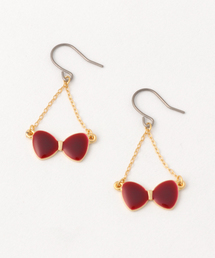 Z)【LEF MADE】エポプレートリボンピアス