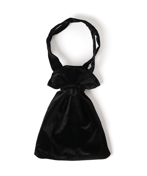 WEGO（ウィゴー）の「WEGO/ベロア巾着トートバッグ（トートバッグ・レディース・ブルー/ブラック/ライトピンク/ベージュ/ライトパープル・FREE）」の6枚目の写真