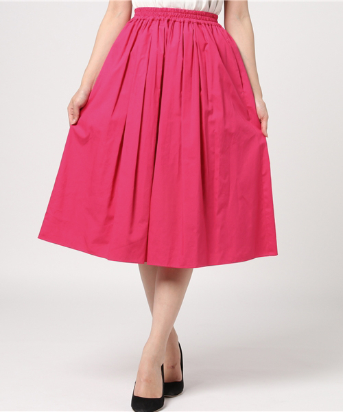 ANGLOBAL SHOP(アングローバルショップ)の「FORDMILLS / タックギャザースカート(スカート・レディース・ピンク/イエロー/ライトブルー/ピンク系その他・38/36)」の5枚目の写真