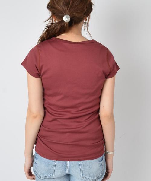 SHIPS（シップス）の「UネックTEE◇（Tシャツ/カットソー・レディース・ブラック/カーキ/ライトホワイト/レッド/オリーブ・36/38）」の8枚目の写真