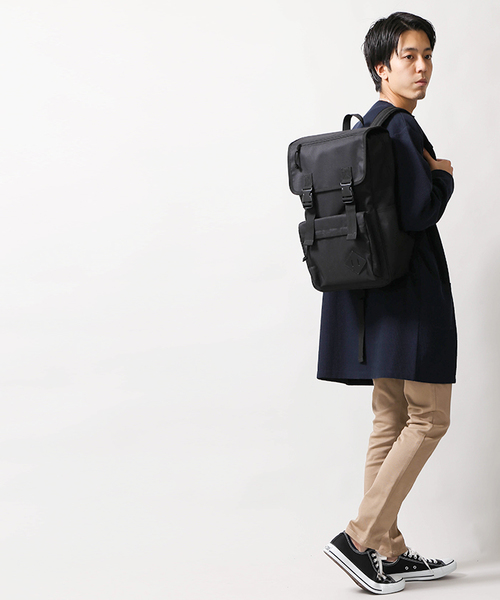 WEGO（ウィゴー）の「WEGO/スクエアフラップリュック（バックパック/リュック・メンズ・グレー/ネイビー/ブラウン/ブラック/ワイン・FREE）」の7枚目の写真