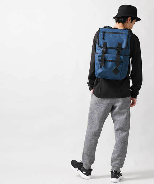 WEGO（ウィゴー）の「WEGO/スクエアフラップリュック（バックパック/リュック・メンズ・グレー/ネイビー/ブラウン/ブラック/ワイン・FREE）」の16枚目の写真