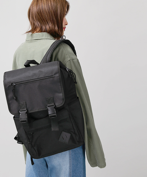 WEGO（ウィゴー）の「WEGO/スクエアフラップリュック（バックパック/リュック・メンズ・グレー/ネイビー/ブラウン/ブラック/ワイン・FREE）」の6枚目の写真