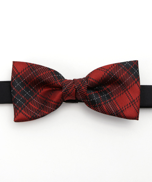 ADPOSION（アドポーション）の「【日本製】ワントーンチェック蝶ネクタイ（蝶ネクタイ・メンズ・グリーン/レッド・FREE）」の2枚目の写真