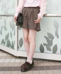 WEGO | チェックタックフレアキュロット(チノパンツ)