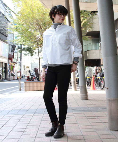 D.M.G.（ドミンゴ）の「D.M.G. / ディーエムジー　コットンタイプライタースタンドカラーシャツ 16-405（シャツ/ブラウス・レディース・ホワイト・2）」の12枚目の写真