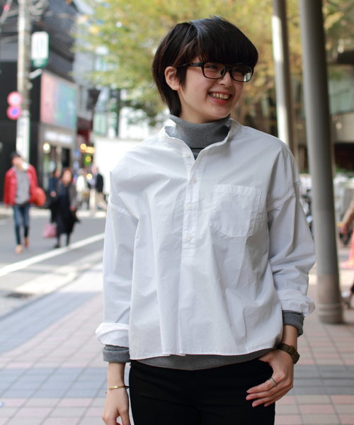 D.M.G.（ドミンゴ）の「D.M.G. / ディーエムジー　コットンタイプライタースタンドカラーシャツ 16-405（シャツ/ブラウス・レディース・ホワイト・2）」の14枚目の写真