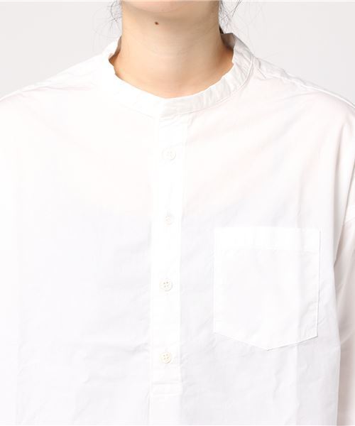 D.M.G.（ドミンゴ）の「D.M.G. / ディーエムジー　コットンタイプライタースタンドカラーシャツ 16-405（シャツ/ブラウス・レディース・ホワイト・2）」の6枚目の写真