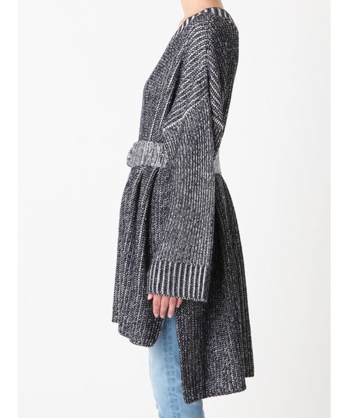 MURUA(ムルーア)の「ワイドVニットチュニック(ニット/セーター・レディース・ライトグレー/ピンク/その他1・FREE)」の10枚目の写真