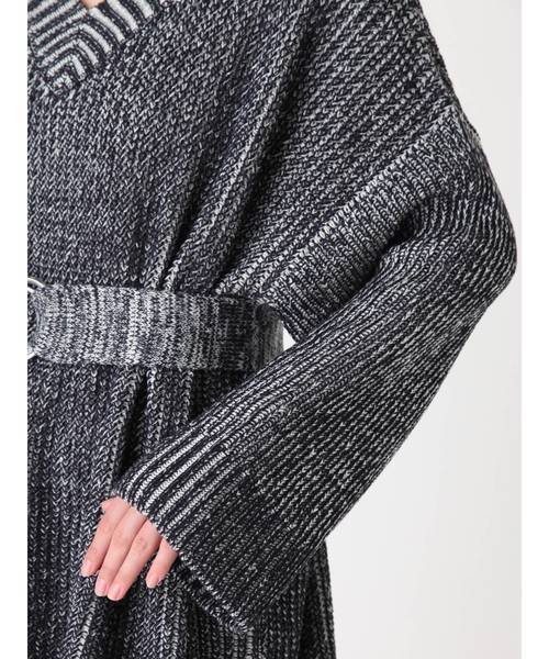 MURUA(ムルーア)の「ワイドVニットチュニック(ニット/セーター・レディース・ライトグレー/ピンク/その他1・FREE)」の9枚目の写真