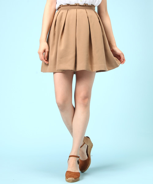 Ray BEAMS（レイビームス）の「□Ray BEAMS / タックフレア ミニスカート（スカート・レディース・ブラック/ブラウン系その他・0/1）」の8枚目の写真