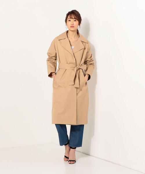 Jewel Changes（ジュエルチェンジズ）の「JOC Cotton ワッシャーベルトコート / 春コート / スプリングコート（その他アウター・レディース・ベージュ/ナチュラル・38/36）」の2枚目の写真