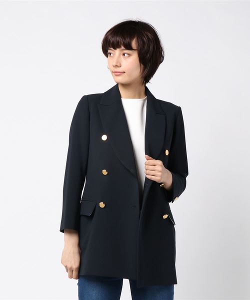 RIVE DROITE（リヴドロワ）の「【好評につき追加！】メタル釦ダブルジャケット（テーラードジャケット・レディース・ネイビー・FREE）」の10枚目の写真