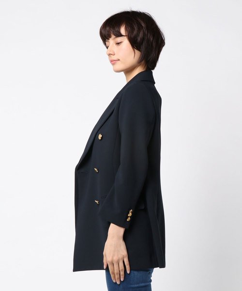 RIVE DROITE（リヴドロワ）の「【好評につき追加！】メタル釦ダブルジャケット（テーラードジャケット・レディース・ネイビー・FREE）」の4枚目の写真