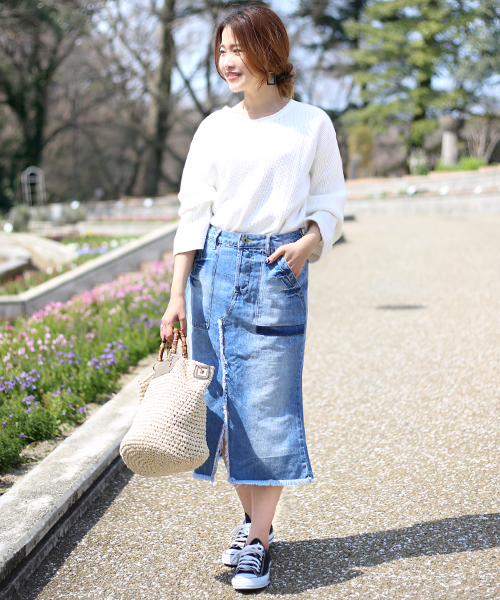 Bab Bou Jeloud（バブブージュルード）の「【WEB限定】やわらかワッフル生地使用◇ベルスリーブプルオーバー（Tシャツ/カットソー・レディース・ブラック/ネイビー/オフホワイト/カーキ/A/B・FREE）」の10枚目の写真