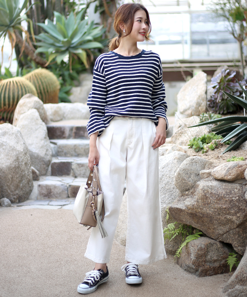 Bab Bou Jeloud（バブブージュルード）の「【WEB限定】やわらかワッフル生地使用◇ベルスリーブプルオーバー（Tシャツ/カットソー・レディース・ブラック/ネイビー/オフホワイト/カーキ/A/B・FREE）」の15枚目の写真