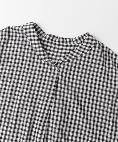 URBAN RESEARCH（アーバンリサーチ）の「テンセルタイプライターショールカラーブラウス（シャツ/ブラウス・レディース・オフホワイト/ブラック/チェック・FREE）」の20枚目の写真
