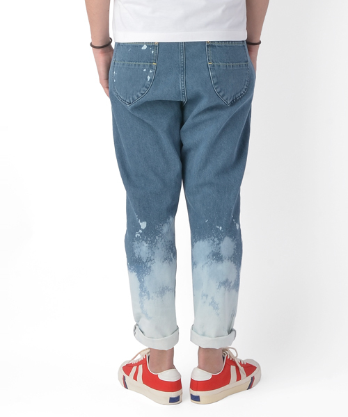 R.NEWBOLD(アールニューボールド)の「DIP BLEACH DENIM/STONE BIO WASH/135109/≡(デニムパンツ・メンズ・インディゴブルー・SMALL/MEDIUM/LARGE/X-LARGE)」の11枚目の写真