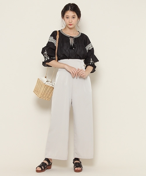 PAGEBOY（ページボーイ）の「インドラメ刺繍ブラウス（シャツ/ブラウス・レディース・ブラック/オフホワイト/ピンク/アイボリー・FREE）」の22枚目の写真